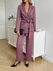 Women's Autumn And Winter Satin Solid Color Bathrobe Set_desvips.com