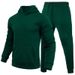 220G Autumn Winter Unisex Casual European Size Blank Solid Color Fleece Loose Sweatshirt Sweatpants Two-Piece Set_desvips.com