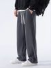 Winter Men's Sweatpants Korean Fashion Thick Warm Fleece Wide Leg Straight Loose Track Pants Male Casual Thermal Velvet_desvips.com