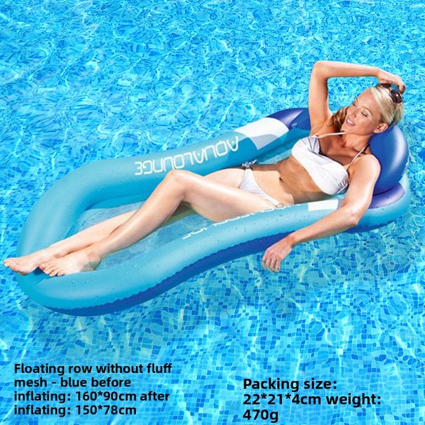 Foldable Inflatable Lounge With Printed Design - Heavy-Duty PVC Pool Float With Backrest & Mesh Seat (150cm Quick-Dry Portable For Beach & Pool)_desvips.com