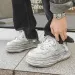 Stylish Fashion Designer Women Men Oversized Versatile Leather Thick Sole Flat Vintage Rock Gothic Punk Athletic Shoes_desvips.com