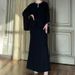 Women's Clothing Autumn New Round Neck Bat Sleeve Waist Slim Dress Suit for Women_desvips.com