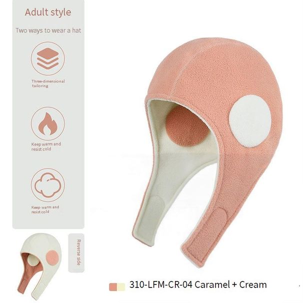 Unisex Thermal Fleece Earflap Hat For Cycling Skiing Outdoor - Windproof Double-Layer Winter Beanie With Adjustable Ear Covers_desvips.com