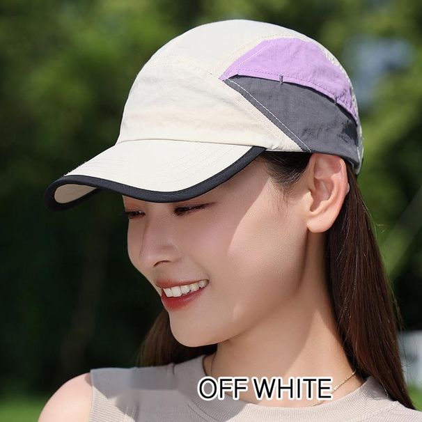 Quick-Dry Baseball Spring Summer Outdoor Sports Hiking Cap Thin Breathable Waterproof Color-Block Sun Protection_desvips.com