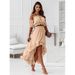 Women's Clothing new one-shoulder ruffle skirt suit casual irregular short-sleeved two-piece suit_desvips.com