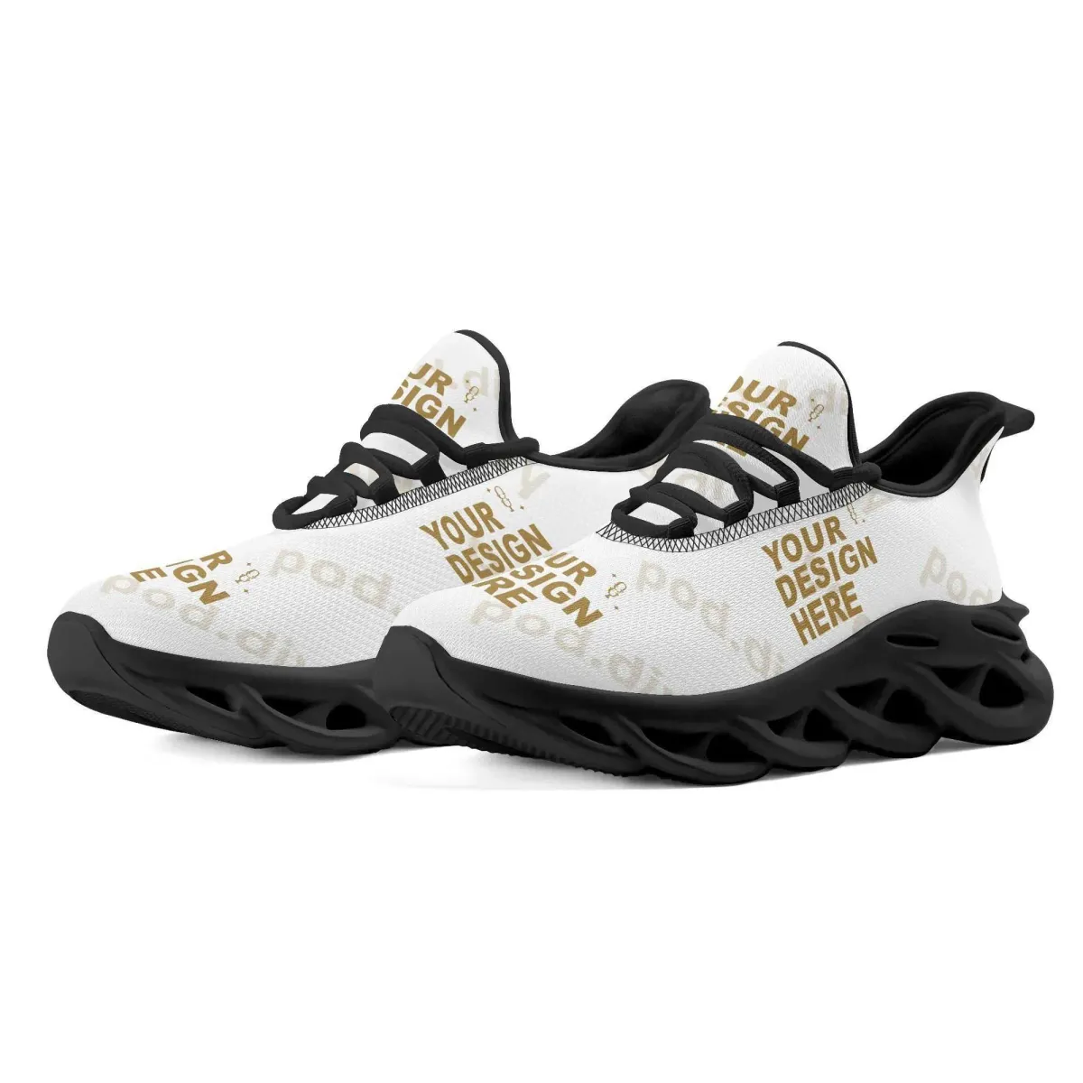 POD.DIY Men's Blade-Sole Breathable Fully Printed Sports Custom Gym Training Comfortable Walking Shoes_desvips.com