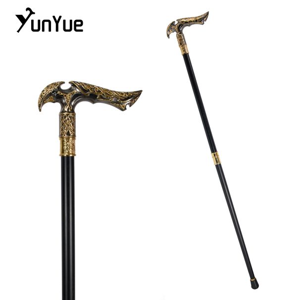 Luxury Black And Gold Flower Wheatear Pattern Fashion Walking Stick Gentlemen Elegant Vintage Walking Canes Lady Party Cane_desvips.com
