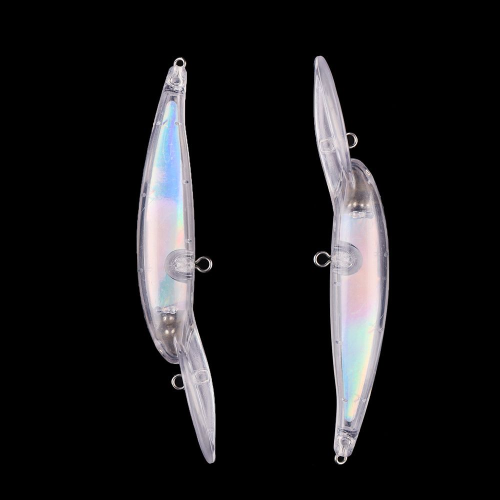 Chan’sHuang 20PCS Unpaintd Blanks Bait 12cm/10.2g Floating Rattl Lasr Foil Minnow DIY Handmad Artificial Fishing_desvips.com