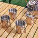 304 Stainless Steel Camping Cup Set - 4 Pack, Foldable & Portable For Hiking, Picnic & Outdoor Activities (BPA-Free, Durable Design)_desvips.com