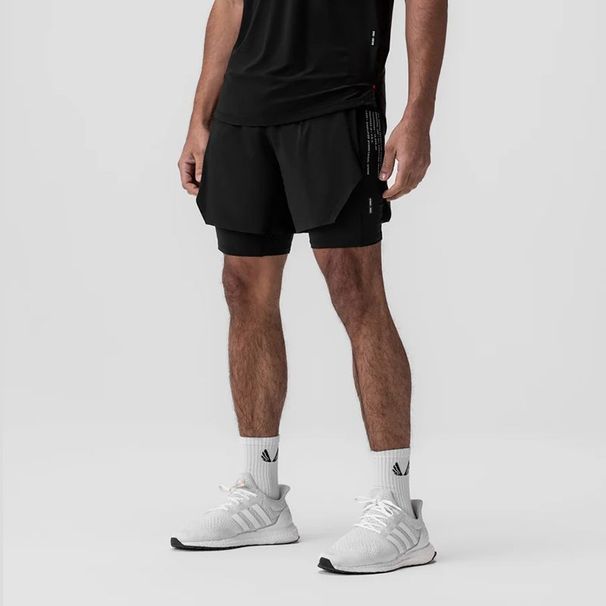 Summer Shorts For Outdoor Wear, American-Style Two-Piece Shorts, Men's Running Sports Quick-Dry Basketball_desvips.com