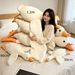 White Pillow Plush Toy Big Goose Stuffed Animal Bed Leg Hugging Sleeping Doll Birthday Gift For Girls_desvips.com