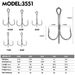 Quadruple Anchor With Barbed Big Fish Lure Fishing Hook Bulk Treble Hooks 10 Pieces/Box_desvips.com