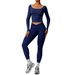 Women’s Clothing Long Sleeved Yoga Suit Large Neckline One Shoulder Long Sleeved Fitness Sports Suit Female_desvips.com
