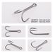 Lure Bait Lure Hook Carbon Steel Chicken Claw Hook Two Hooks Anti Hanging Bottom Frog Hook 50 Pieces/bag Fishing Gear Accessories Hook_desvips.com