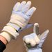 Touch Screen Skiing Gloves For Women In Winter, With Five Fingers And Thick Velvet To Keep Warm, Waterproof, Windproof, Cycling, And Electric Bikes_desvips.com