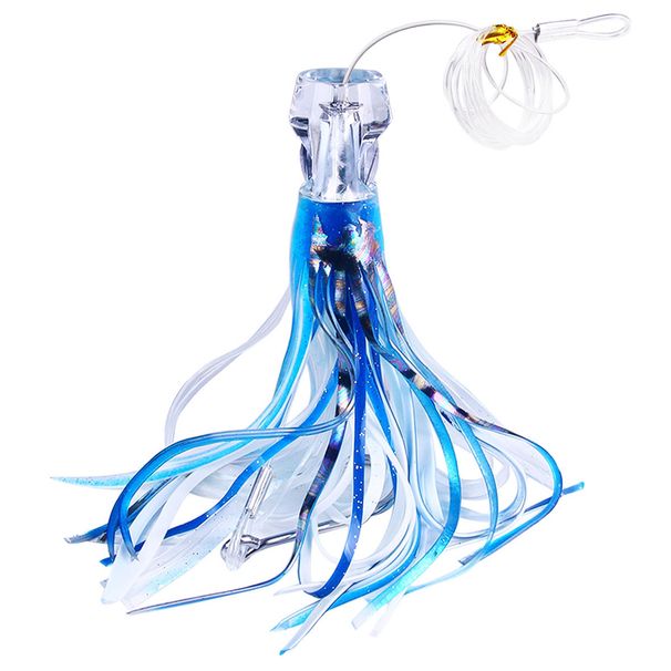 1pcs 65g/100g Resin Head Octopus Soft Skirt Lure Deep Sea Boat Fishing Big Trolling Bait For Tuna Wahoo Fast Sinking_desvips.com