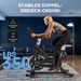 WENOKER Heimtrainer Fahrrad Mit App, Leises Hometrainer Mit Gebogenem Griff, Bequem Ergometer Heimtrainer Mit LCD-Display, Tablet-Halterung, Bis 160KG_desvips.com