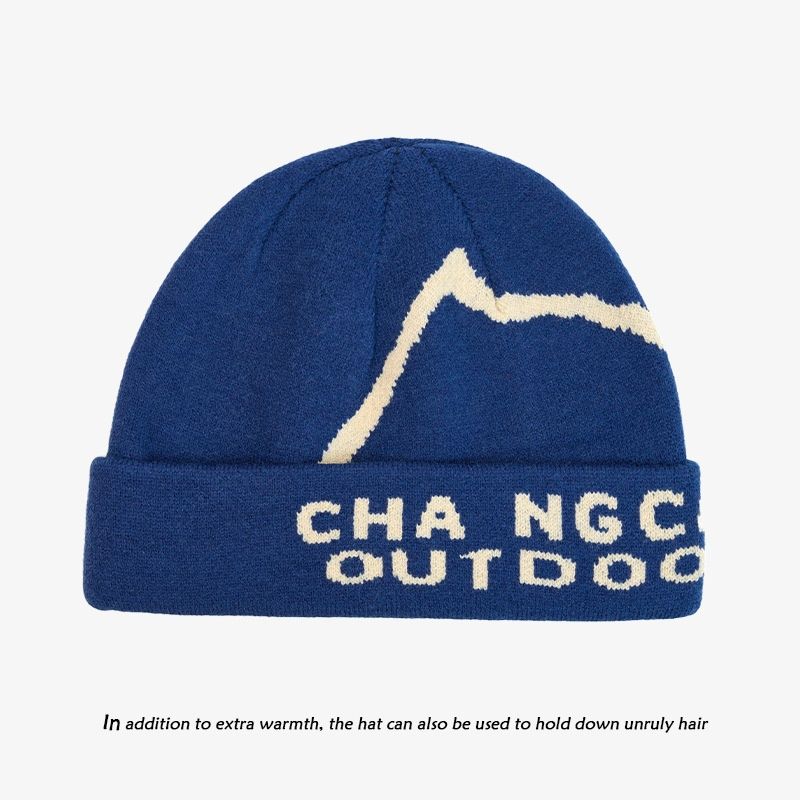 001 Mountain Style Cold For Men 2025 New Autumn Outdoor Hiking Knitted Large Head Circumference Loose Warm Wool Hat_desvips.com