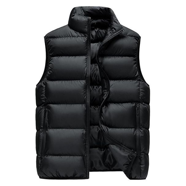 Men's Thermal Puffer Vest, Heavyweight Quilted Jacket For Autumn Winter, Warm Fleece Lined Sleeveless Coat For Outdoor Casual & Sports_desvips.com