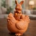 Easter-themed Cute Rabbit Holding An Egg And Riding A Chicken Ornament, Creative Desktop Decoration, Home Living Room_desvips.com