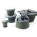 New outdoor camping folding pot silica gel trekking pot portable picnic pot stainless steel camping cookware_desvips.com