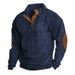 Autumn Winter New Men's Outdoor Jacket Corduroy Casual Stand Collar Long Sleeve Sweatshirt_desvips.com