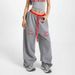 Korean Style Plaid Patchwork Sports Dance Sweatpants For Men Loose Straight Wide-Leg Casual High Street Pants Ins_desvips.com