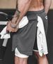 Men's Casual Shorts Large Size Double Layer Mesh Design Running Sports Fitness Pants_desvips.com