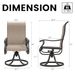 Set Of 2 Patio Swivel Chairs, Outdoor Rocking Dining Chairs With High Back_desvips.com