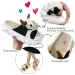 Cute Cartoon Milk Cow Cotton Slippers Soft Thick Sole Open Toe Indoor Slides For Men And Women Autumn Winter Shoes_desvips.com