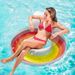 Transparent Rainbow Swimming Ring Single And Double Backrest Water Seat Ring Outdoor Inflatable Rainbow Swimming Ring_desvips.com