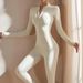 Autumn New Long-sleeved Zipper Tight Hip Show Jumpsuit Fitness Pants Women's Running Sports Training Yoga Clothes_desvips.com