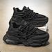 Men' 2025 New Autumn Caual Air Cuhion Shock Aborption Dad Sport Running Thick Sole Black Warrior Trendy_desvips.com