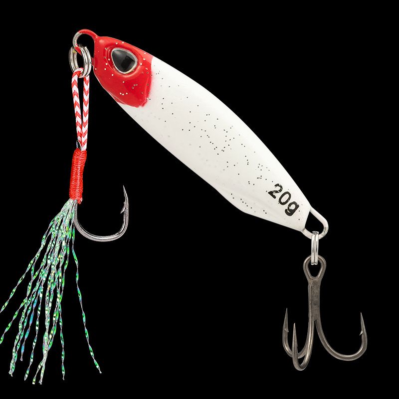 Shark Skimmer|Iron Long Casting Double Hook Iron Plate Lead Fish Lure Metal Slow Jigging Mackerel Sea Fishing Bait_desvips.com