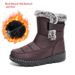 Women's Winter Snow Boots With Fleece Lining, Thick High-Top Warm Shoes, Slip-Resistant Sole, Casual Zip-Up Ankle Boots For Women_desvips.com