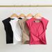 Spring Summer Yoga Sleeve Women Fixed Chest Pad Sexy Backless Short Sports T-Shirt Waist Slimming Fitness Tank Top_desvips.com
