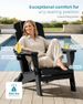 Folding Adirondack Chair Made Of HDPE Plastic, Featuring 2 Cup Holders, Designed As An All-weather Fire Pit Chair For Outdoor Use On Patios And Garden_desvips.com