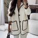 Women's Clothing fashionable patchwork patch bag suit _desvips.com