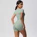 Women's Quick Drying Breathable Solid Color Yoga Suit Set Nude Feel Tight Fitting Brushed Eight Piece Fitness Sports Outfit_desvips.com