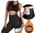 Damen Hochtaillierte Sauna‑Shorts Mit Verstellbarem Haken‑Ösen‑Verschluss, Nano‑Silber‑Beschichtung Wärmespeichern Fitness‑ShortsFigurformende Short_desvips.com