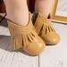 Winter Girls Tassel PU Leather Baby Boots Side Zipper Soft Bottom Happysteps Non-Slip Warm Toddler First Walkers Infant_desvips.com