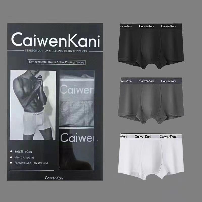 Men's Underwear Boxers Breathable Cotton Modal Four-corner Tide Graphene Thin Boys' Shorts Pants Gift Box_desvips.com