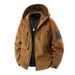 New Men's Waterproof Jacket, Slim Hooded Shoulder-mounted Outdoor Jacket Trendy_desvips.com