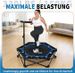 Klappbares Indoor Trampolin Blau Höhenverstellbarer Handgriff 150kg Ø86 5cm Fitness Zuhause_desvips.com