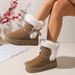 Large Size Snow Boots Women's 2025 Winter New Casual Bow Hairy Mouth Warm Outer Wear Thick-soled Cotton Boots_desvips.com