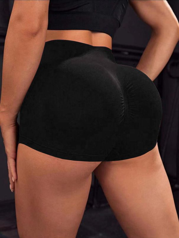 Women's High-waisted Yoga Sports Three-point Trousers Leggings Seamless High-elastic Tights Running Fitness Pants_desvips.com
