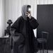 Padded Hooded Woolen Jacket Men's Mid-length Woolen Coat Men's Winter Thickened Black_desvips.com