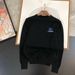 Men's Autumn Winter New Knit Round Neck Embroidered High-End Sweater Young And Middle-Aged Casual Slim Fit Warm Base_desvips.com