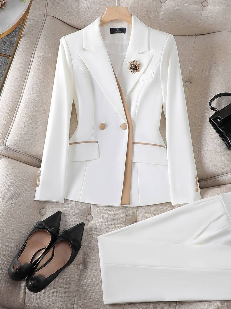 Women's Clothing Pink suit jacket professional temperament_desvips.com