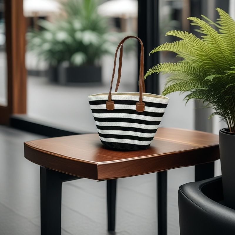 Straw Bag Women's Summer Beach Outdoor Vacation By The Sea Large-capacity Shoulder Bag_desvips.com